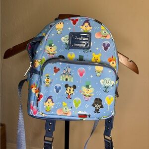 Loungefly Blue Kids Backpack with Disney Characters